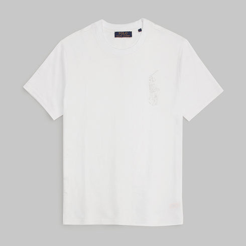 RL White BP Embroidered T-Shirt